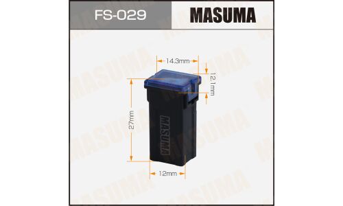 Предохранитель автомобильный Masuma, кассетный, мама (PAL MINI FJ10), чёрный, 80А, комплект 20 шт, арт. FS-029