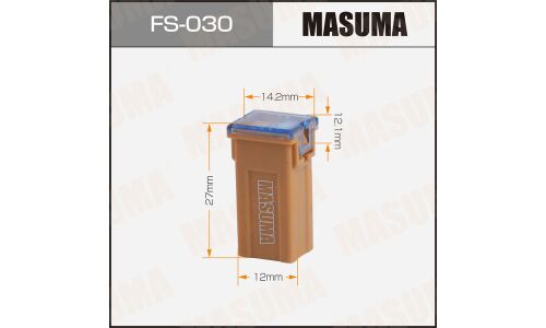 Предохранитель автомобильный Masuma, кассетный, мама (PAL MINI FJ10), бордовый, 90А, комплект 20 шт, арт. FS-030