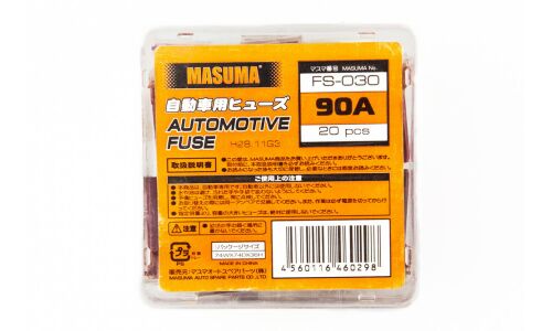 Предохранитель автомобильный Masuma, кассетный, мама (PAL MINI FJ10), бордовый, 90А, комплект 20 шт, арт. FS-030