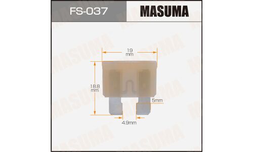 Предохранитель автомобильный Masuma, флажковый, стандартный (ATO S1035-2/FT), оранжевый, 25А, комплект 100 шт, арт. FS-037