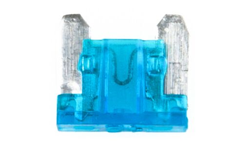 Предохранитель автомобильный Masuma, флажковый, мини (LOW PROFILE MINI FL), синий, 15А, комплект 100 шт, арт. FS-049