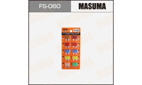 Предохранитель автомобильный Masuma, флажковый, стандартный (ATO S1035-2/FT), 5/7.5/10/15/20/25/30А, комплект 10 шт, арт. FS-060