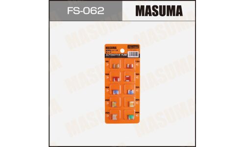 Предохранитель автомобильный Masuma, флажковый, мини (LOW PROFILE MINI FL), 7.5/10/15/20/25/30А, комплект 10 шт, арт. FS-062