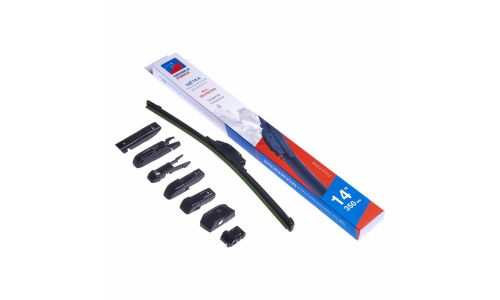 Щетка стеклоочистителя Double Force 350мм (14") бескаркасная, всесезонная, 7 переходников, 1 шт, арт. DFF14