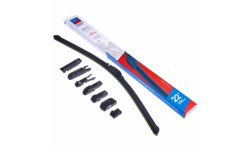 Щетка стеклоочистителя Double Force 550мм (22") бескаркасная, всесезонная, 7 переходников, 1 шт, арт. DFF22