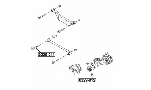 Болт регулировочный (эксцентрик) Febest 0229-011, для Nissan (OEM 55226-4N011)