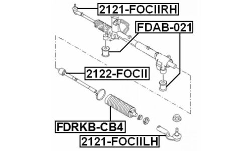 Наконечник рулевой тяги Febest, арт. 2121-FOCIILH