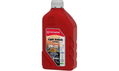 Масло моторное Totachi Niro Light Vehicle 0w20 синтетическое, API SP, ILSAC GF-5, для бензинового двигателя, 1л, арт. 1F901