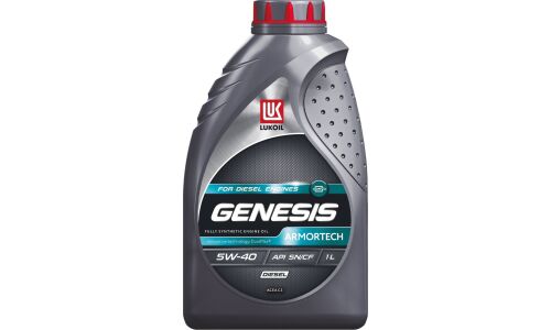 Масло моторное Лукойл Genesis Armortech Diesel 5w40, синтетическое, API SN/CF, ACEA C3, для дизельного двигателя, 1л, арт. 2202055/3150233