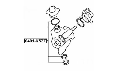 Сальник рулевой рейки (ремкомплект) Febest, арт. 0491-K57T