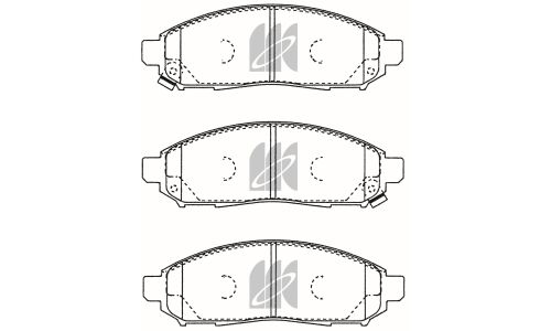 Колодки тормозные дисковые Kashiyama, передние, комплект на ось (4 шт), арт. D1267MH