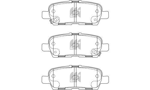 Колодки тормозные дисковые Kashiyama, задние, комплект на ось (4 шт), арт. D1286MH