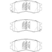 Колодки тормозные дисковые Kashiyama, передние, комплект на ось (4 шт), арт. D6043MH
