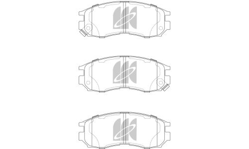 Колодки тормозные дисковые Kashiyama, передние, комплект на ось (4 шт), арт. D6043MH