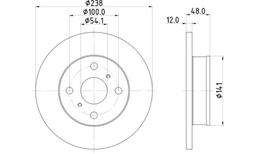 Диск тормозной Nisshinbo, арт. ND1064K