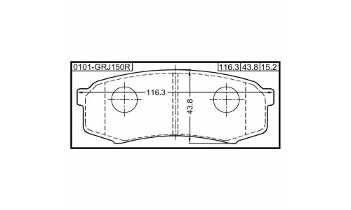 Колодки тормозные дисковые Febest, задние, комплект на ось (4 шт), арт. 0101-GRJ150R