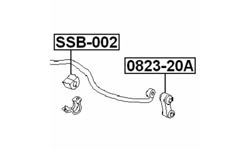 Втулка стабилизатора Febest, арт. SSB-002