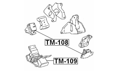 Опора (подушка) двигателя Febest, арт. TM-109