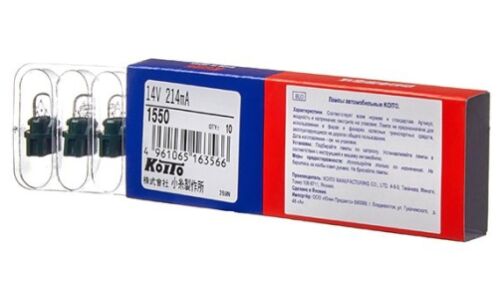 Лампа Koito BAX (пластиковый цоколь, T6.7), 14В, 3Вт, арт. 1550