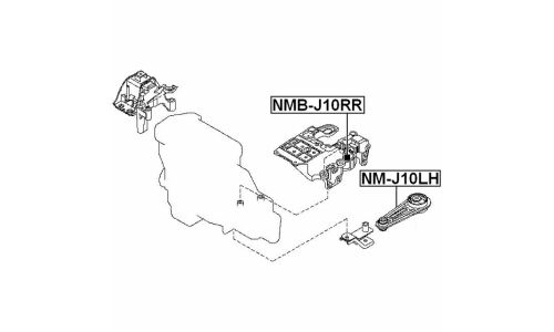 Подушка коробки передач Febest, арт. NMB-J10RR