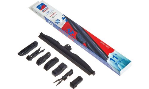 Щетка стеклоочистителя Double Force 275мм (11") каркасная, зимняя, крепления J-Hook, Side Pin (P&H), Pinch Tab, Push Button, 1 шт, арт. DFW11