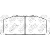 Колодки тормозные дисковые NiBK, комплект на ось (4 шт), арт. PN1077