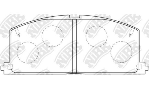 Колодки тормозные дисковые NiBK, комплект на ось (4 шт), арт. PN1077