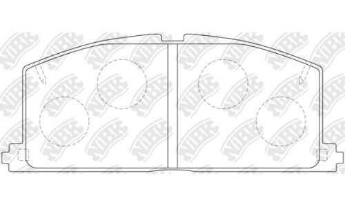Колодки тормозные дисковые NiBK, комплект на ось (4 шт), арт. PN1077