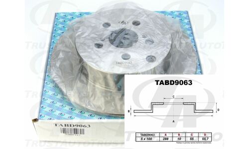 Диск тормозной TA, задний, арт. TABD9063