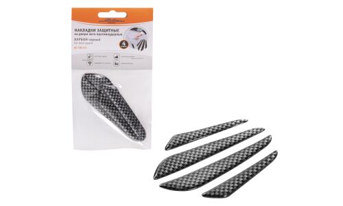 Дефлекторы на боковые двери Airline, противоударные, цвет «карбон», 4 шт, арт. AC-SD-01