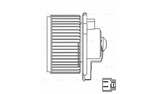 Э/вентилятор отоп. для а/м Toyota Land Cruiser 100 (98-) (квадратный разъем) Luzar, арт. LFh 1952
