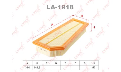 Фильтр воздушный LYNXauto, арт. LA-1918