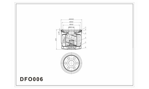 Фильтр масляный Double Force, арт. DFO006
