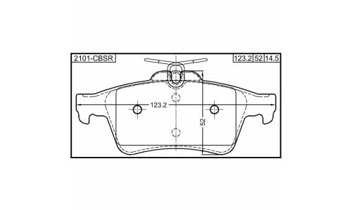 Колодки тормозные дисковые Febest задние, комплект на ось (4 шт), арт. 2101-CBSR