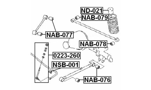 Отбойник амортизатора Febest, арт. ND-021