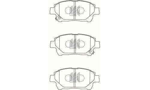 Колодки тормозные дисковые Kashiyama, передние, комплект на ось (4 шт), арт. D2283M