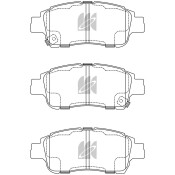 Колодки тормозные дисковые Kashiyama, передние, комплект на ось (4 шт), арт. D2174MH