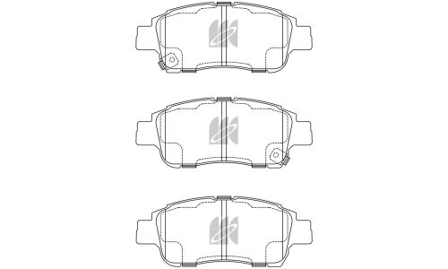 Колодки тормозные дисковые Kashiyama, передние, комплект на ось (4 шт), арт. D2174MH