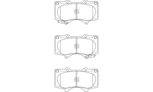 Колодки тормозные дисковые Kashiyama, передние, комплект на ось (4 шт), арт. D2228MH