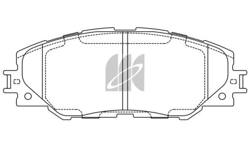 Колодки тормозные дисковые Kashiyama, передние, комплект на ось (4 шт), арт. D2268H