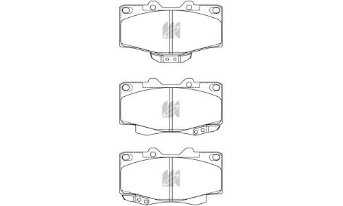 Колодки тормозные дисковые Kashiyama, передние, комплект на ось (4 шт), арт. D2160MH