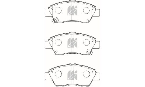 Колодки тормозные дисковые Kashiyama, передние, комплект на ось (4 шт), арт. D5168M