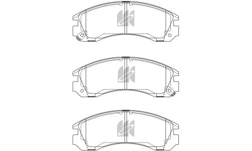 Колодки тормозные дисковые Kashiyama, передние, комплект на ось (4 шт), арт. D6039MH
