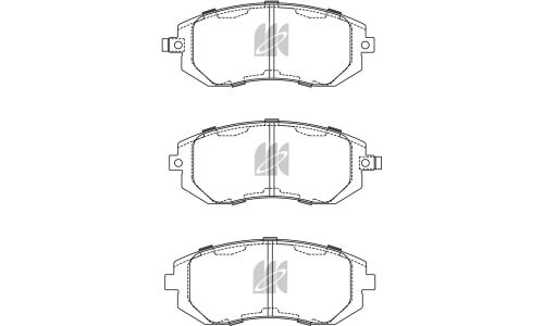 Колодки тормозные дисковые Kashiyama, передние, комплект на ось (4 шт), арт. D7055MH