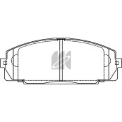 Колодки тормозные дисковые Kashiyama, передние, комплект на ось (4 шт), арт. D2104H