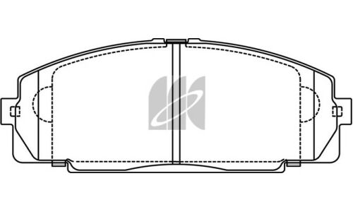 Колодки тормозные дисковые Kashiyama, передние, комплект на ось (4 шт), арт. D2104H