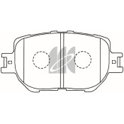 Колодки тормозные дисковые Kashiyama, передние, комплект на ось (4 шт), арт. D2242
