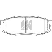 Колодки тормозные дисковые Kashiyama, задние, комплект на ось (4 шт), арт. D2281H