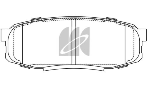 Колодки тормозные дисковые Kashiyama, задние, комплект на ось (4 шт), арт. D2281H