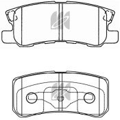Колодки тормозные дисковые Kashiyama, задние, комплект на ось (4 шт), арт. D6106H